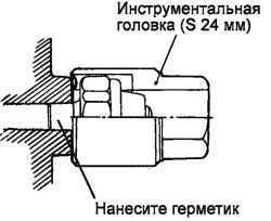 Снятие датчика-выключателя давления масла